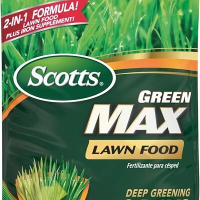 Scotts Green Max Lawn Food, Lawn Fertilizer Plus Iron Supplement for Greener Grass, 10,000 sq. ft., 33.33 lbs.