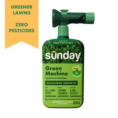 SUNDAY Green Machine Ready-to-Spray Lawn Fertilizer (22-0-3), 42.3 oz, 5000-sq ft